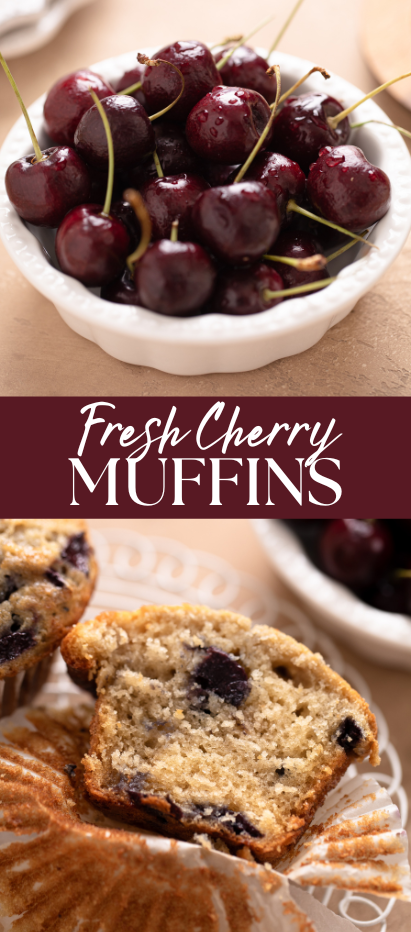 Springtime & Summertime baking recipe idea; Homemade Cherry Muffins. | bbe