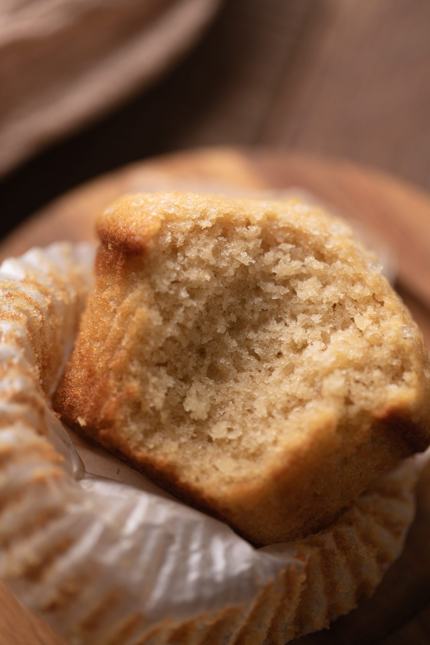 A texture shot of a plain muffin. | Food Photography