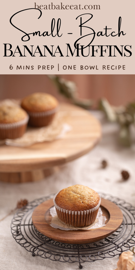 A half batch of banana muffins ready in 30 minutes. | Beat Bake Eat